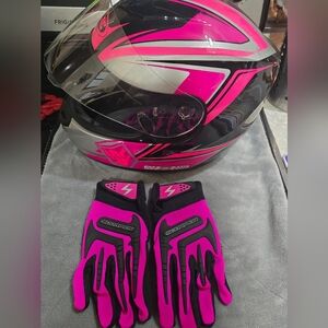 HJC Womens Helmet & Scorpion Gloves